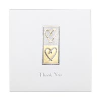 Confetti Gold Romance thank you card (x10)