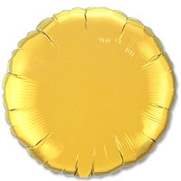 Gold Round foil balloon 18
