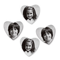 Confetti heart photographic personalised confetti