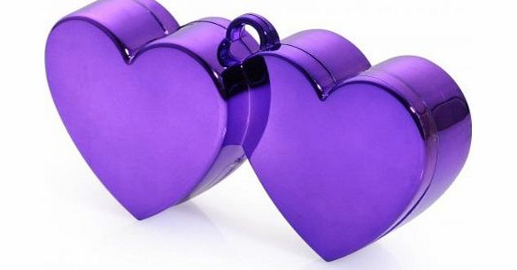 Confetti Heaven 6 x Purple Heart Wedding Party Celebration Helium Balloon Weight New