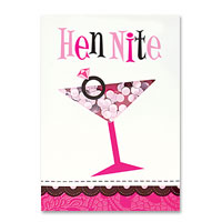 Confetti hen night invitations pk 8
