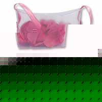 Hot pink ribbon handle petal bag