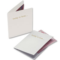 Confetti Ivory and gold lottery ticket holder- pk of 10