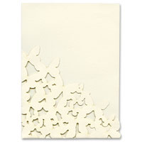 Confetti Ivory butterfly kiss A6 outer pocket pk of 10