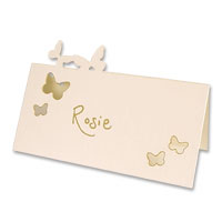 Confetti Ivory butterfly kiss place card pk of 10
