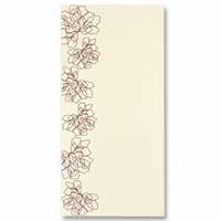 Confetti Ivory DL insert with burgundy floral design. pk of 10