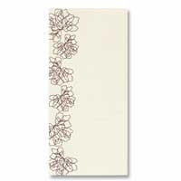 Confetti Ivory DL insert with chocolate floral design. pk of 10