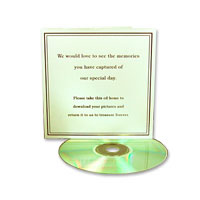 Confetti Ivory/gold blank cds and holder pk of 10
