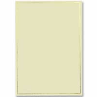 Confetti Ivory/gold printable A5 foil border cards W148 x H210mm. pk of 10