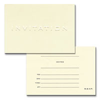 Confetti ivory invitations
