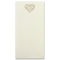 Ivory lasercut DL grace heart insert pk10