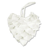 Ivory petal hanging heart