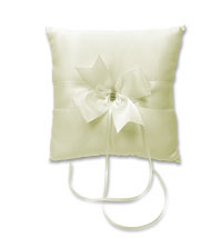 Confetti Ivory ring cushion with bow
