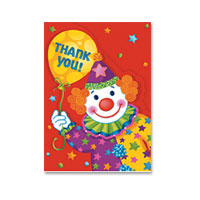 Confetti juggles thank you cards pack of 8