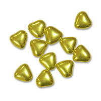kilo of gold mini heart shaped dragees