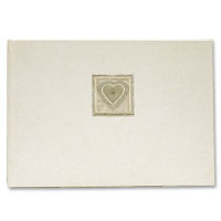 Confetti Large heart and crystal guest book