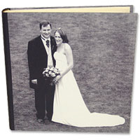 large personalised black & white photo album