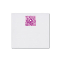 Confetti layered hearts place card