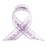Confetti lilac heart ribbon