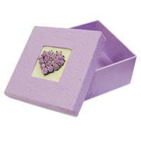 Confetti lilac rosebud heart gift box