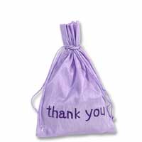 Lilac thank you gift pouch
