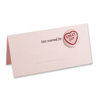 Confetti love hearts great guy place cards