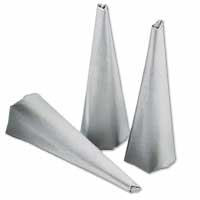 Matt silver party cone poppers pk of 10