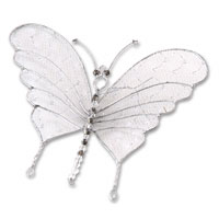 medium silver wire butterfly