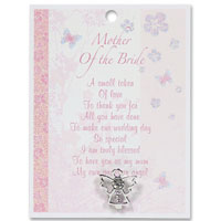 Confetti Mother of the Bride angel pin
