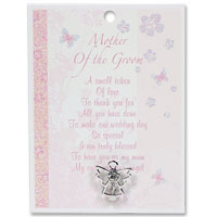 Confetti Mother of the Groom angel pin