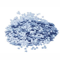 Pale blue heart metallic confetti