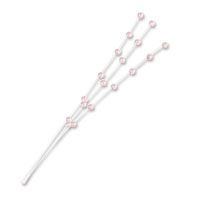 Confetti pale pink wire beads