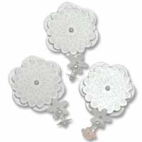 Confetti Pearl bead drop paper flower pk of 10