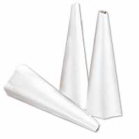 Pearl white party cone poppers pk of 10