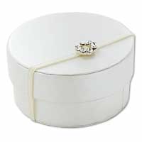 Pearlised round favour boxes pk of 10
