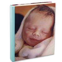 Confetti personalised baby album - colour