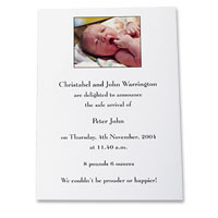 personalised new baby cards - square