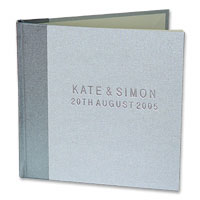 personalised silver guest book