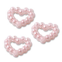 pink beaded hearts
