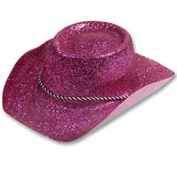 Pink glitter cowboy hat