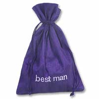 Confetti Purple best man large gift bag