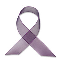 Confetti purple chiffon ribbon - W16mm