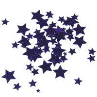 Confetti Purple metallic stars mix