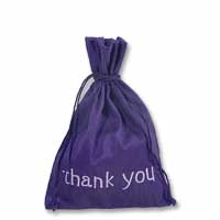 Purple thank you gift bag