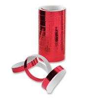 Confetti red metallic streamers