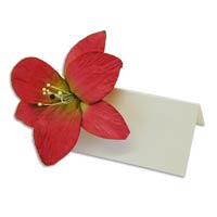 Confetti red paper lilies