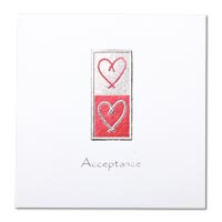 Confetti Red Romance acceptance card (x10)