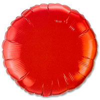 Confetti Red Round foil balloon 18
