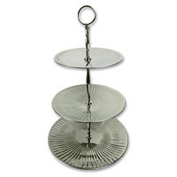 Silver 3 tier cake stand