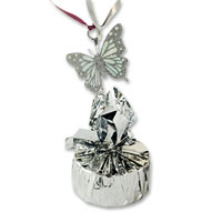Confetti Silver Butterfly balloon weight
